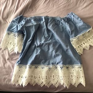 off the shoulder blouse/top